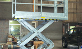 Stainless steel double vertical scissor lift