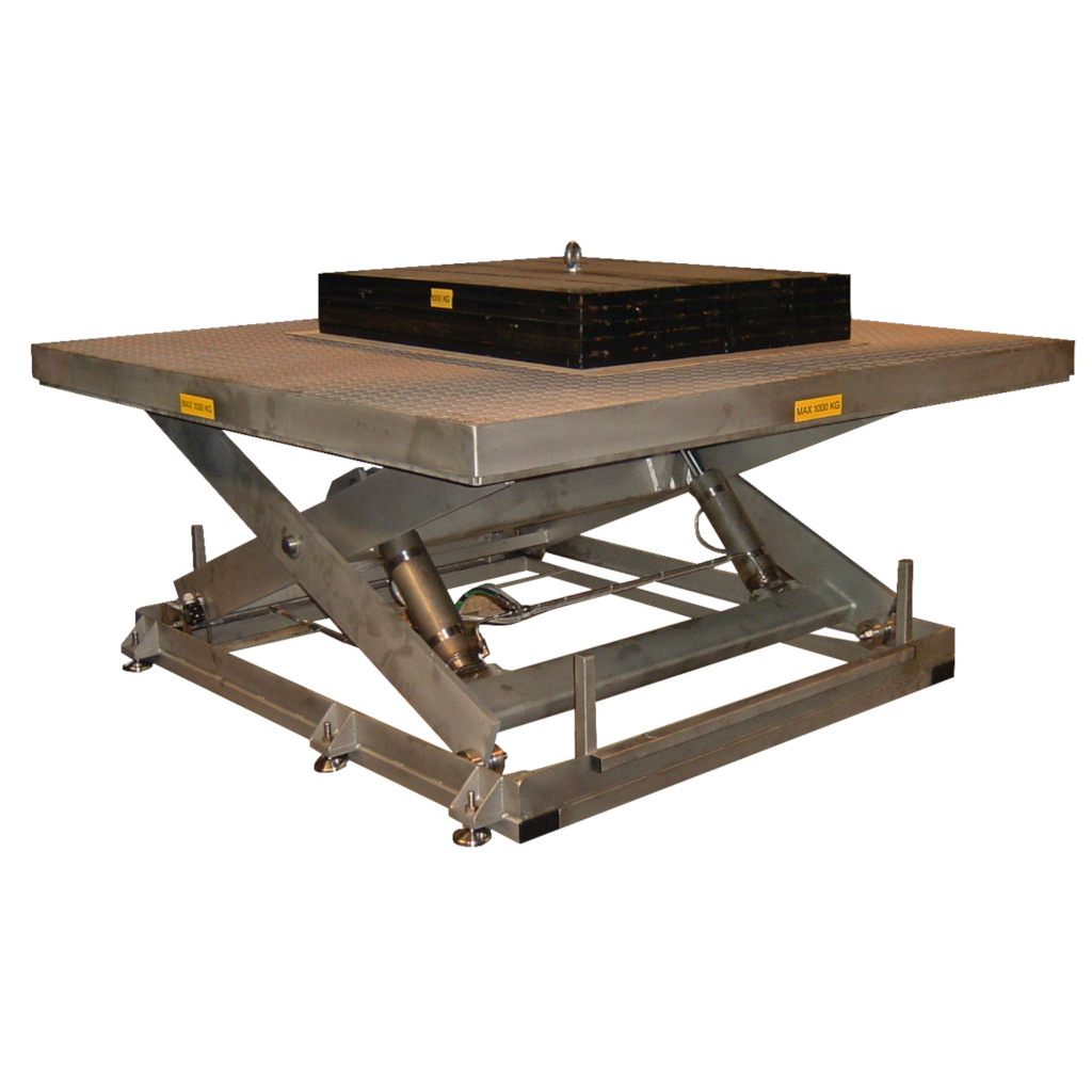 Stainless steel lift table for food industry